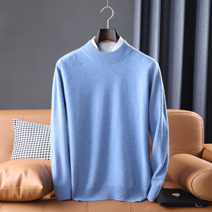 Men's Fine Turtleneck Sweater in Slim Minimal Silhouette made of Wool-Cashmere Mix Mune Fashion