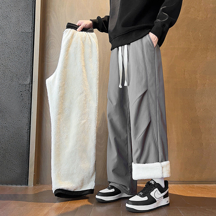 Women's Comfortable Fleece Pants with Wide Cut