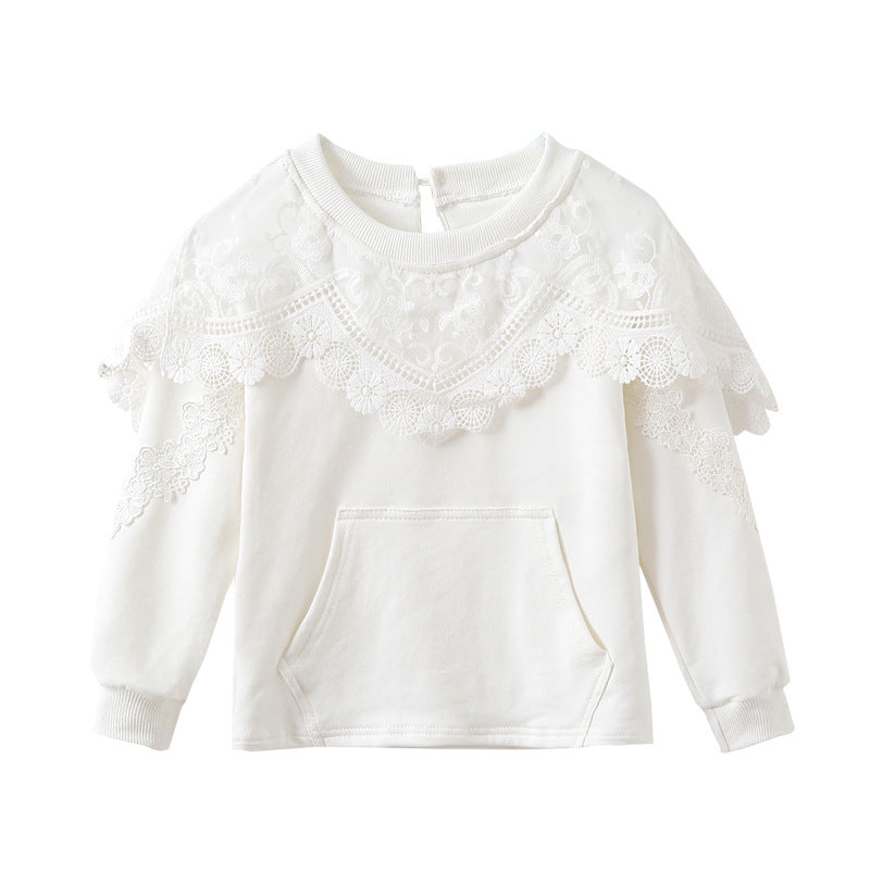 Women's sweatshirt with extended lace Mune Fashion
