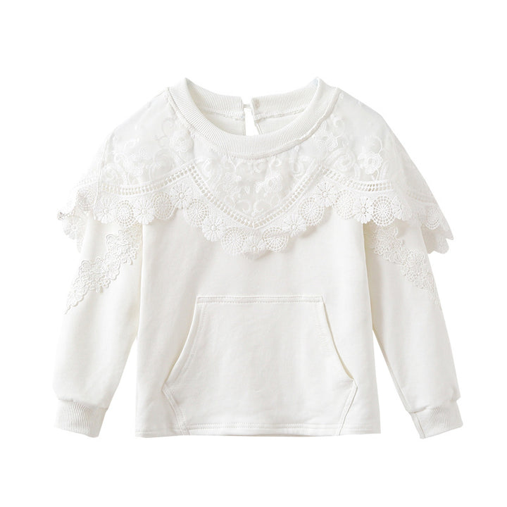 Women's sweatshirt with extended lace Mune Fashion