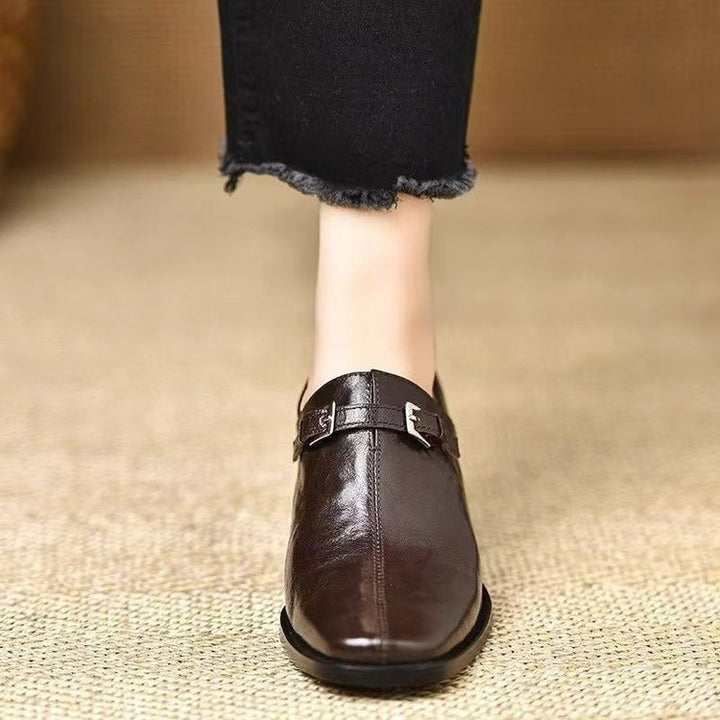 Women's Elegant Slingback Ankle Boots with High Gloss Look Mune Fashion