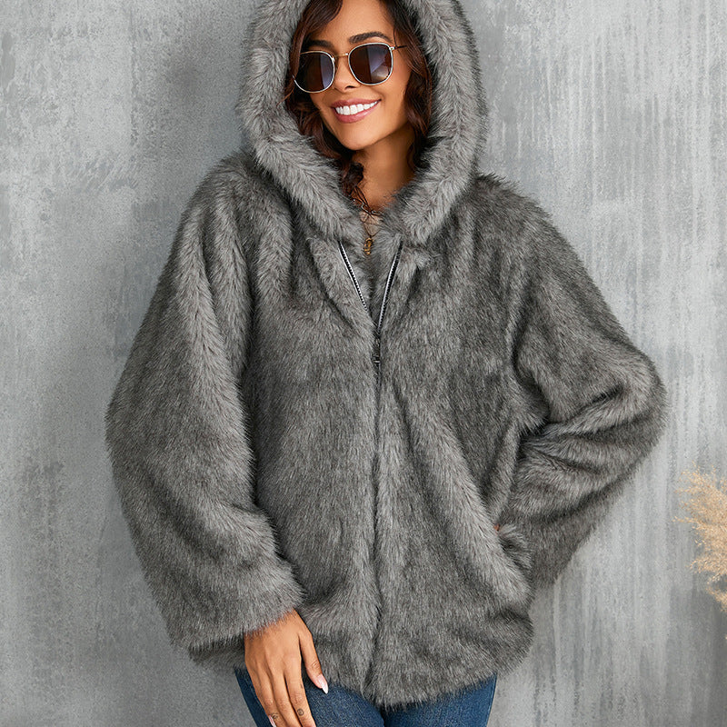 Ladies Cozy Hoodie Jacket Mune