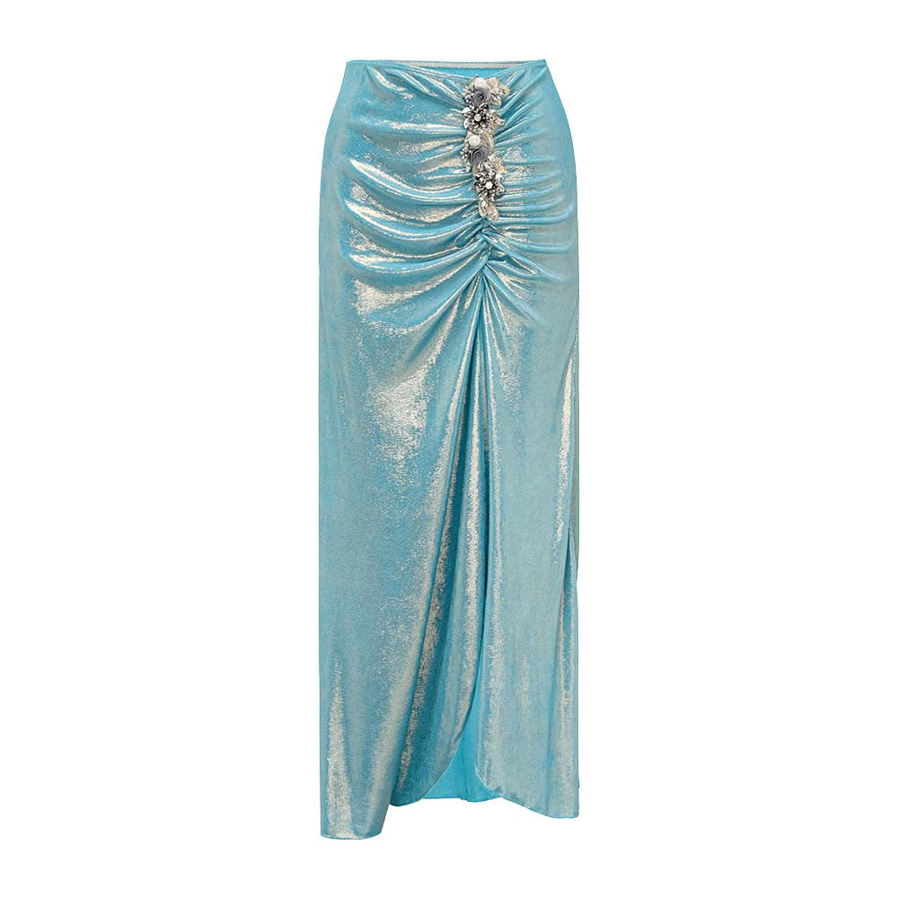 Women's swimsuit with off-shoulder design and elegant skirt Mune Fashion