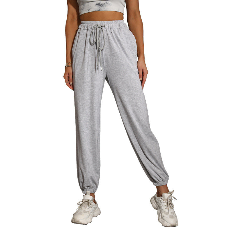 Women's Comfortable Jogging Pants with Elastic Waistband Mune Fashion