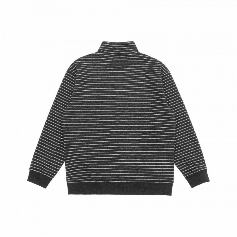 Unisex Oversize fine knit pullover with half zipper and stand-up collar Mune Fashion
