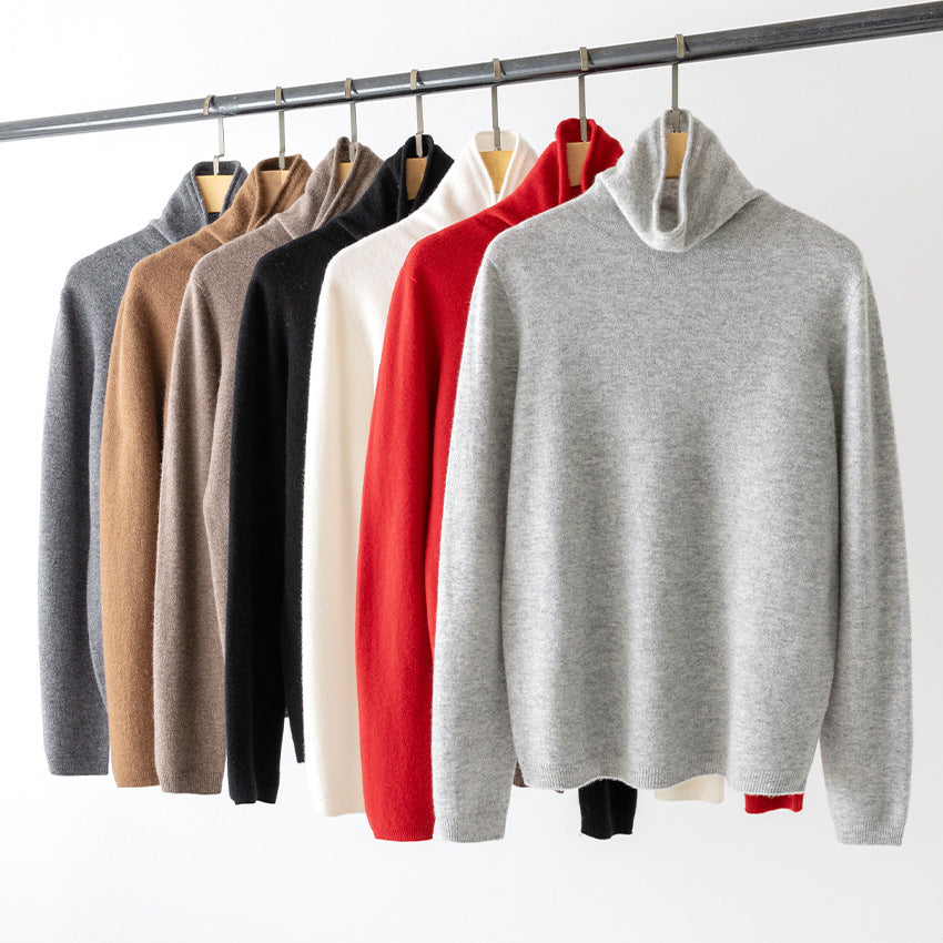 Women's fine turtleneck sweater made of cashmere blend with slim silhouette Mune Fashion