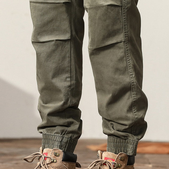Men's Cargo Jogger Pants with Drawstring, Multiple Pockets & Elastic Cuffs Mune Fashion