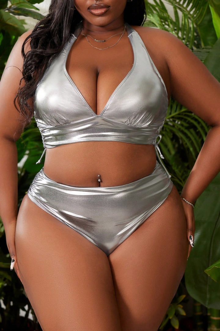 Women Glamorous High-Cut Bikini with Wrap Top Mune Fashion