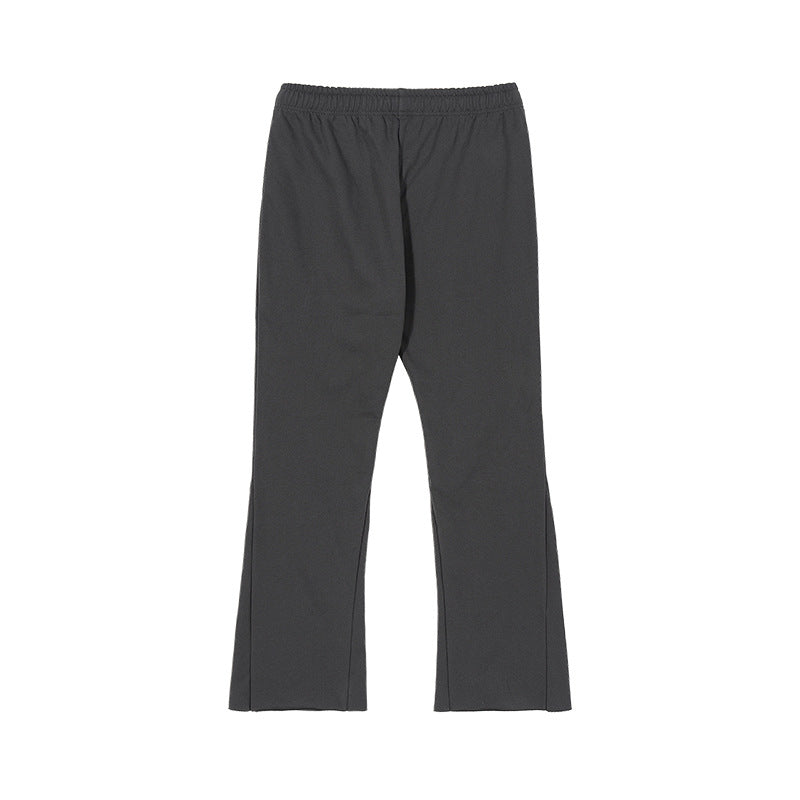 Women's Flared Sweatpants with Wide Leg, Elastic Waistband and Drawstring Mune Fashion