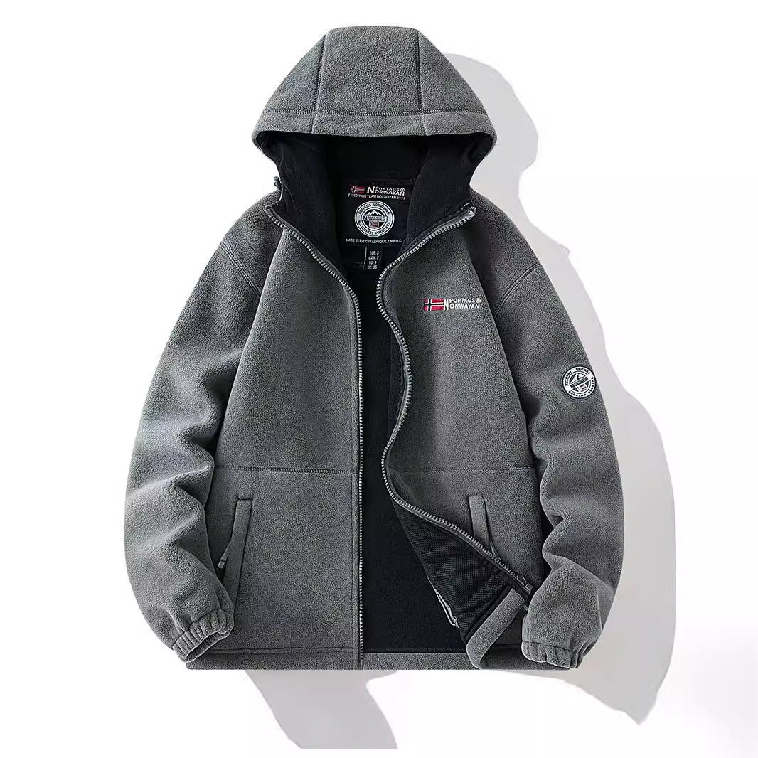 Women's Hooded Fleece Jacket with Teddy Lining and Full Zip Mune Fashion