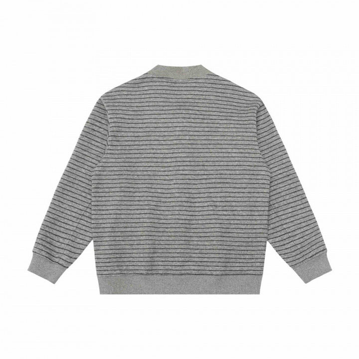 Men's Structured Knit Cardigan with Snap Button Placket and Ribbed Hem Mune Fashion