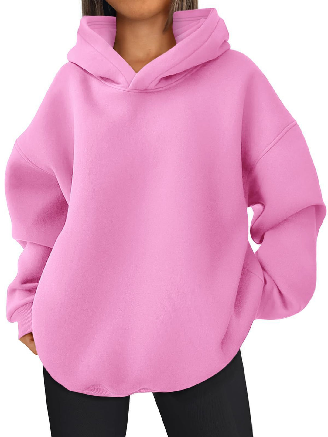 Women's nan kastiger hoodie with double-layered hood, dropped shoulders and longer back Mune Fashion