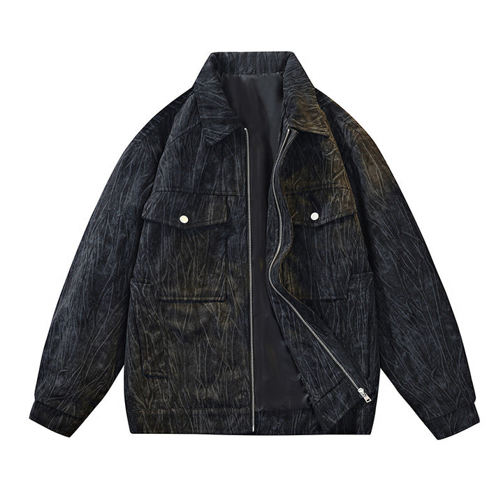 Men's Cool Utility Jacket with Elaborately Structured Fabric Mune Fashion