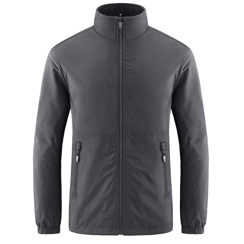 Men's softshell jacket with high stand-up collar and water-repellent surface Mune Fashion