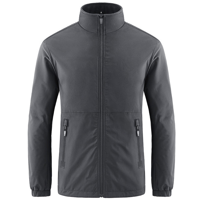 Men's softshell jacket with high stand-up collar and water-repellent surface Mune Fashion