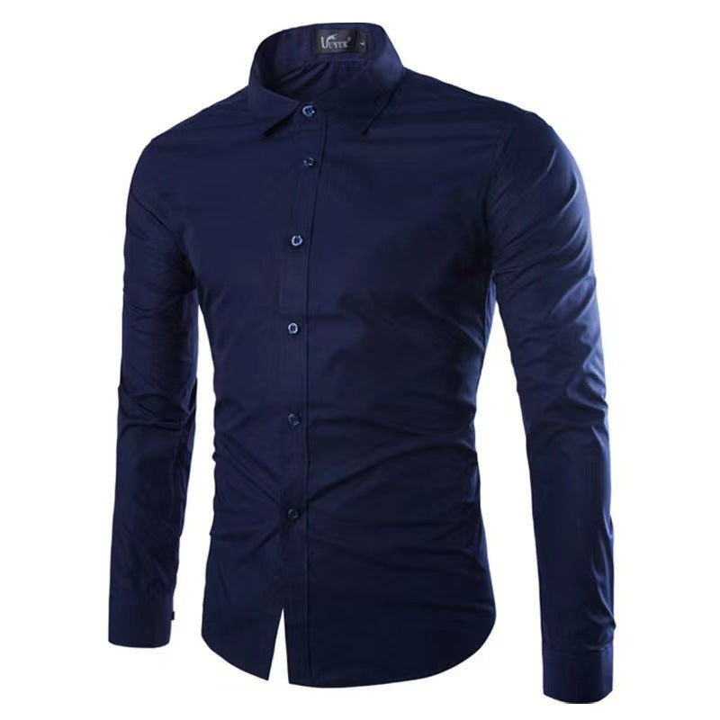 Men's tailored business shirt with Kent collar and elastic cotton stretch quality Mune Fashion
