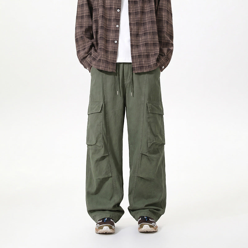 Herren Baggy-Cargo-Hose mit tiefem Schritt, Oversized-Silhouette und aufgesetzten Utility-Taschen Mune Fashion