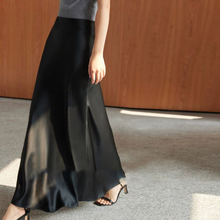 Women's Flowing Maxi Skirt made of high-quality Satin Mune Fashion