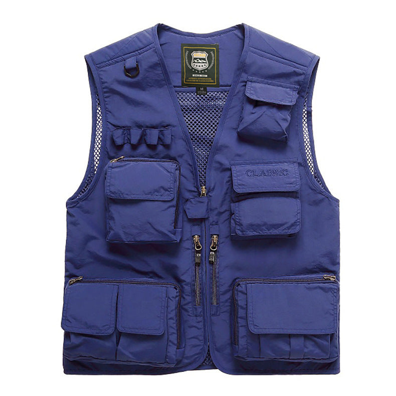 Men's multifunctional fishing and utility vest with mesh insert Mune Fashion
