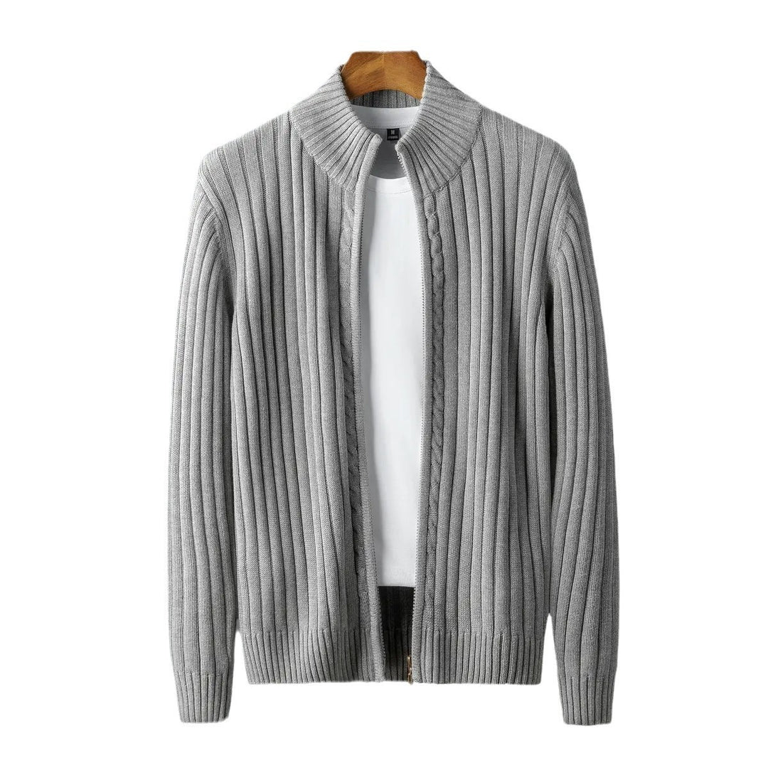 Men's cardigan with a slim fit and zipper Mune Fashion
