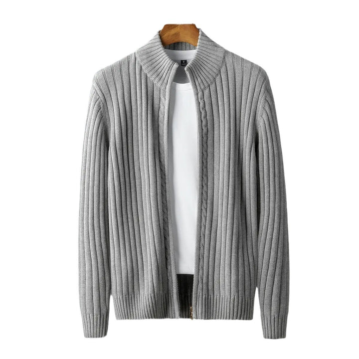 Men's cardigan with a slim fit and zipper Mune Fashion
