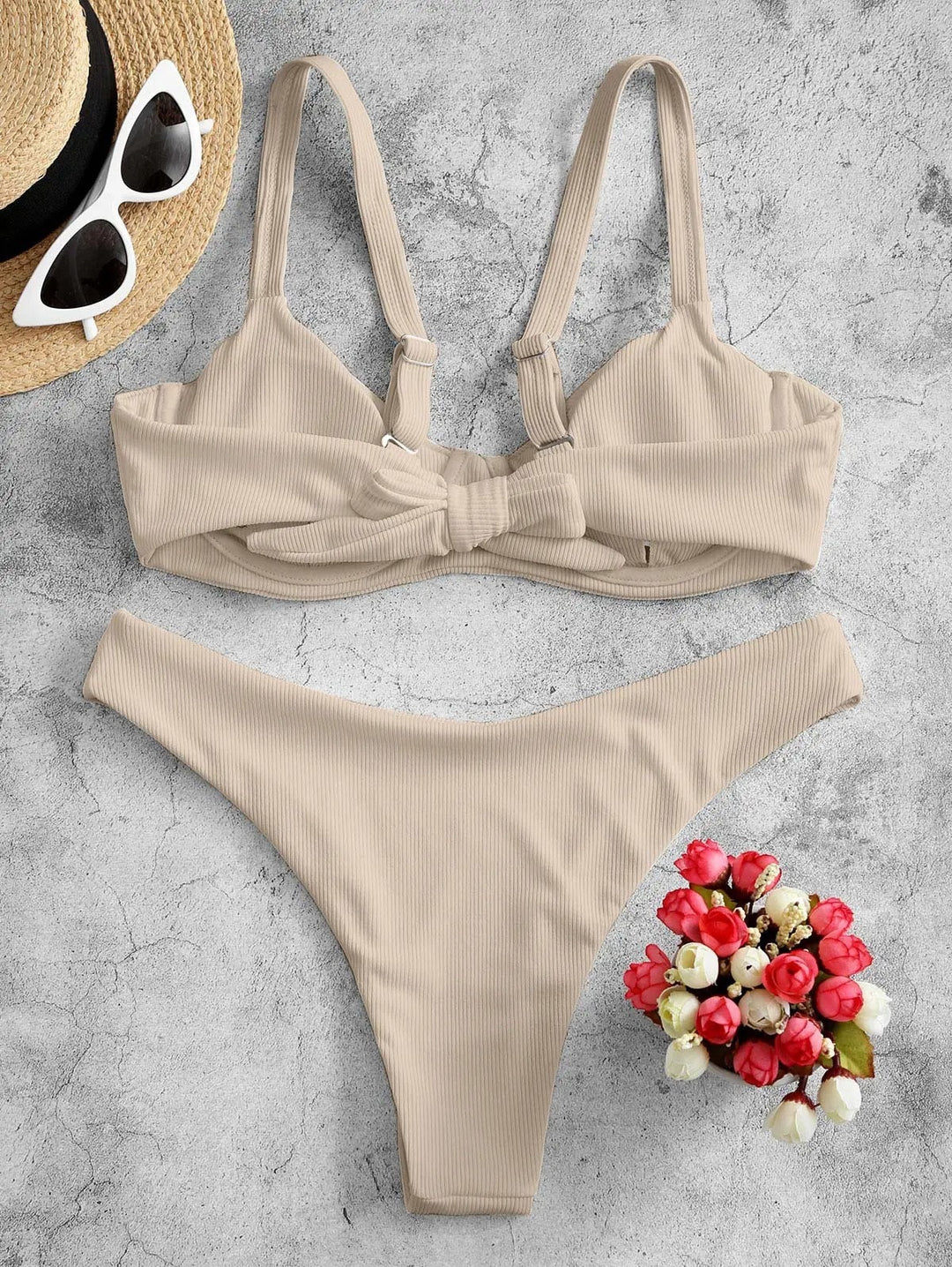 Ladies bikini with padded top and high leg cut Mune Fashion