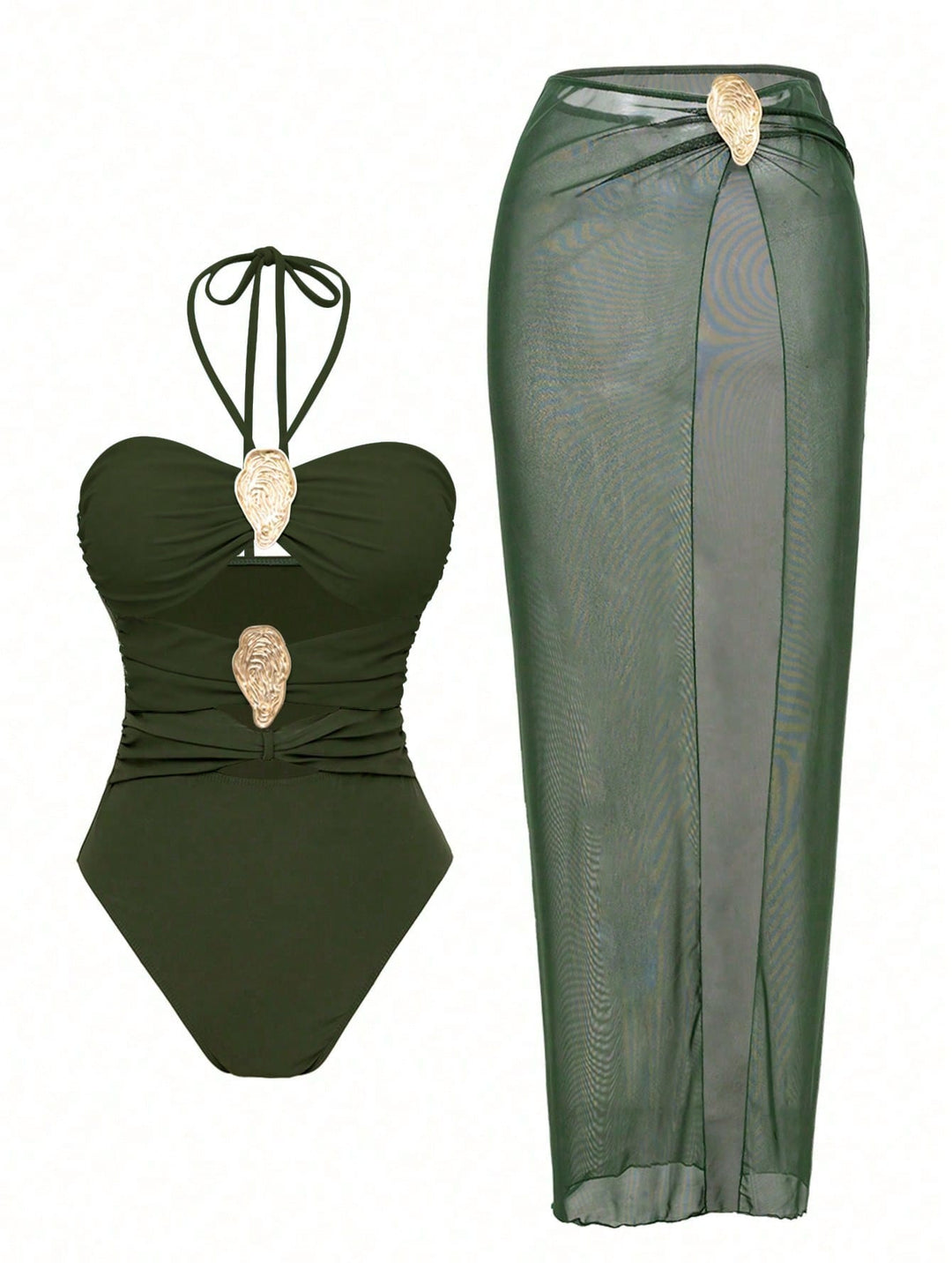Ladies Luxurious Swimsuit with Elegant Overlay Mune Fashion