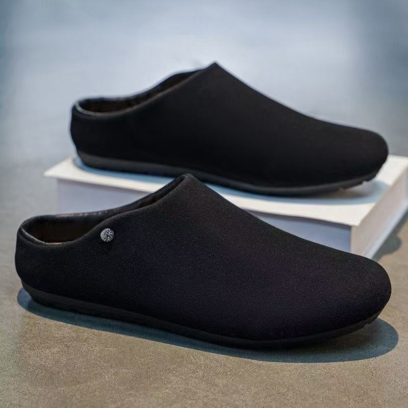 Men's Padded Microfiber House Slippers-Mules with Non-Slip Rubber Sole Mune Fashion