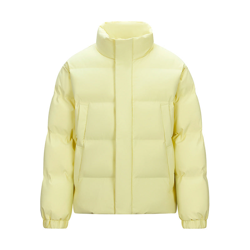 Men's Padded Quilted Jacket with High Stand-Up Collar and Concealed Zip Mune Fashion