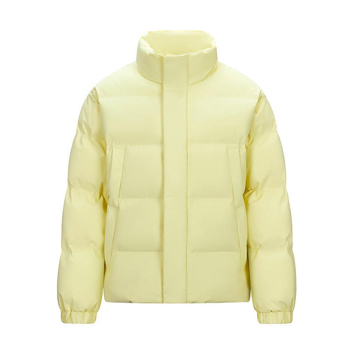 Men's Padded Quilted Jacket with High Stand-Up Collar and Concealed Zip Mune Fashion