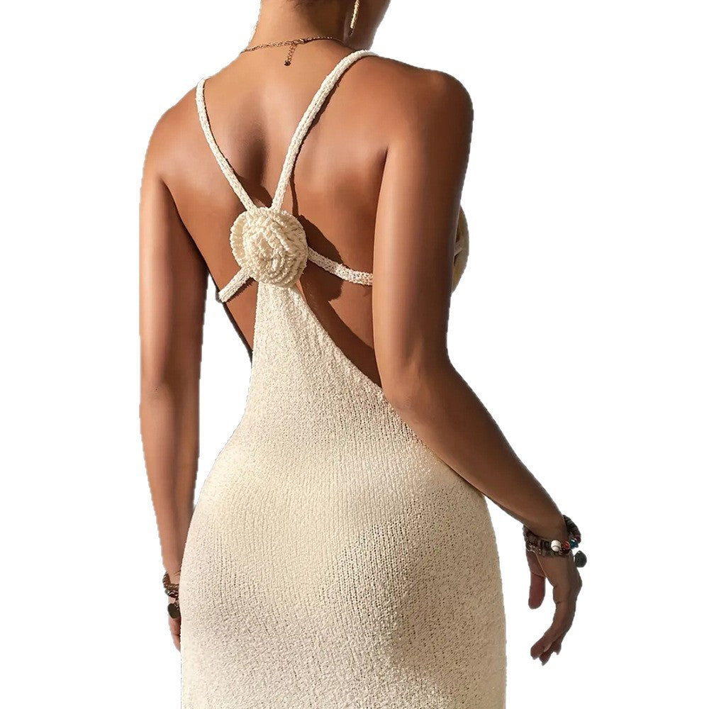 Women fitted summer max dress with exciting side slit Mune Fashion