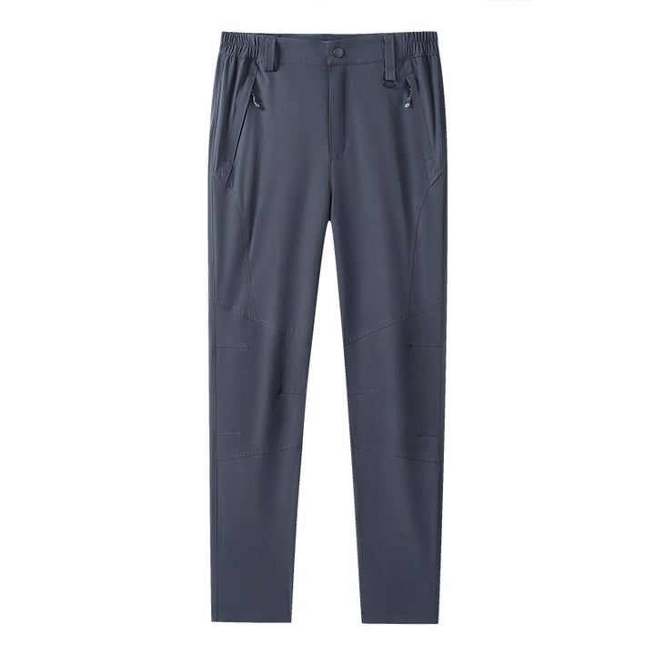 Men's nano elastic outdoor trekking pants with ergonomic knees, elastic waistband and zippered pockets Mune Fashion