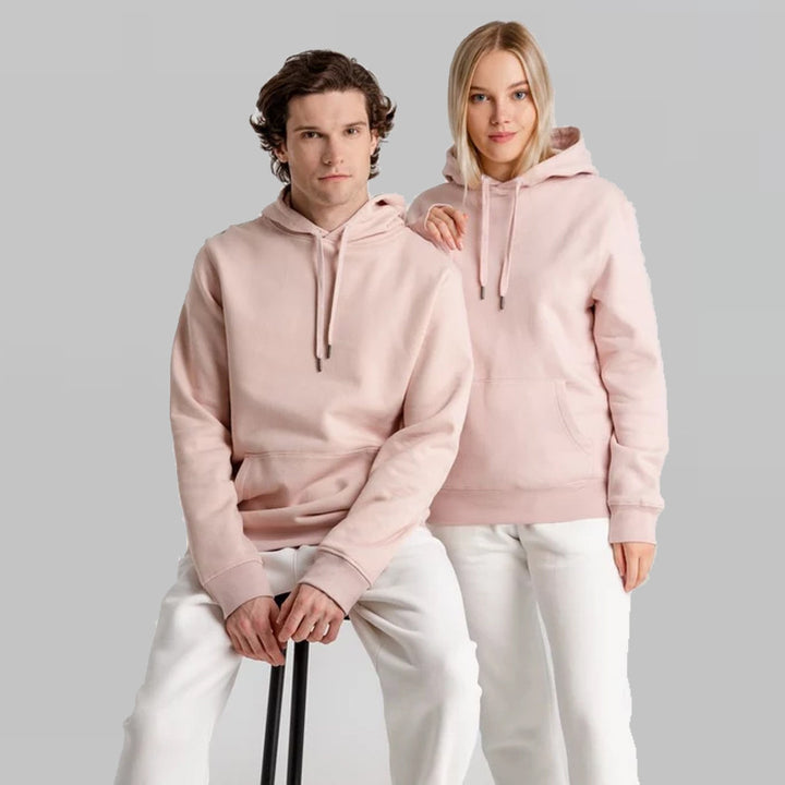 Unisex nan minimalist heavyweight hoodie made of French terry with concealed kangaroo pocket and narrow silhouette Mune Fashion