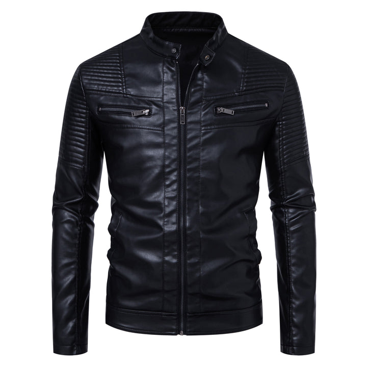 Men's Fashionable and Robust Leather Jacket Mune Fashion
