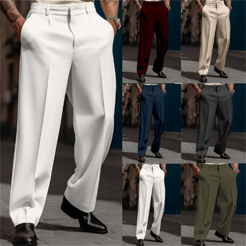 Men's classic suit trousers with high waist and wide legs Mune Fashion