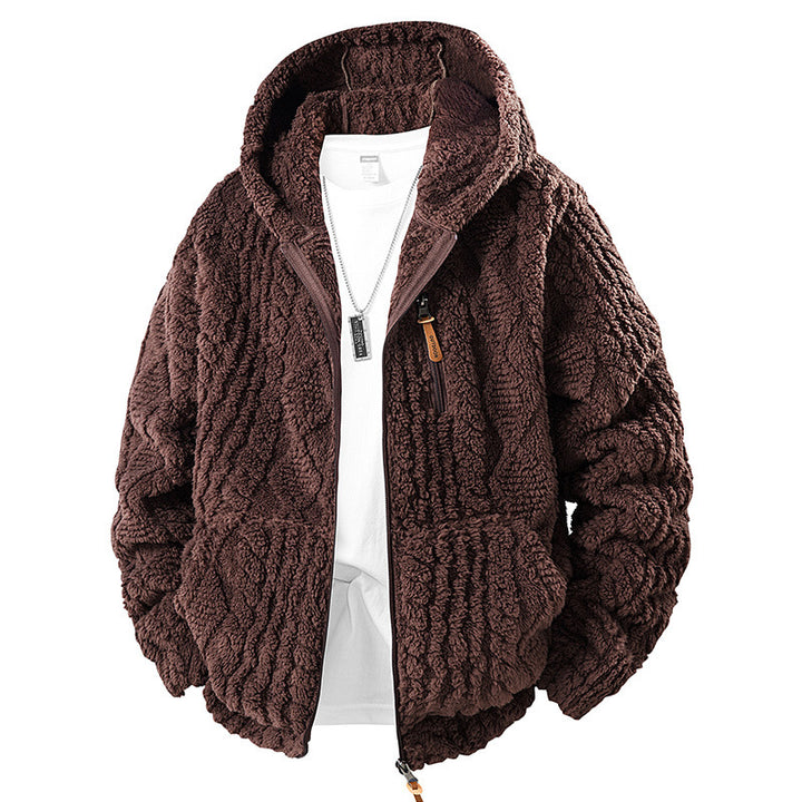 Men's Fleece Jacket with Hood Mune Fashion