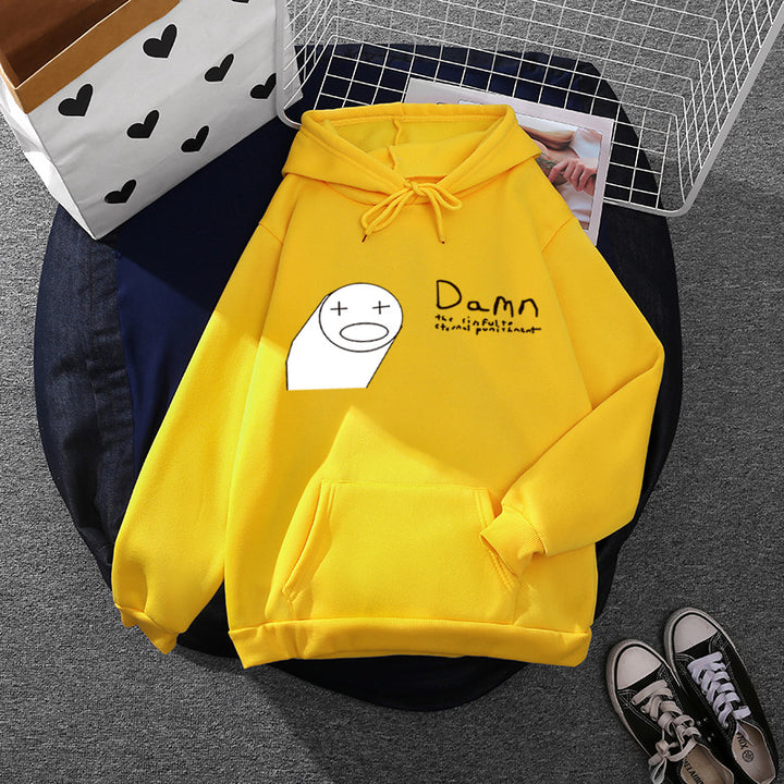 Women’s hoodie with minimalist graphic, loose oversized fit and kangaroo pocket Mune Fashion