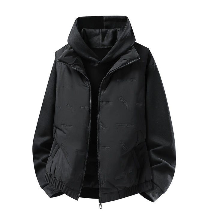 Men's padded vest in urban layering look with zipper, elastic hem & patch pockets Mune Fashion