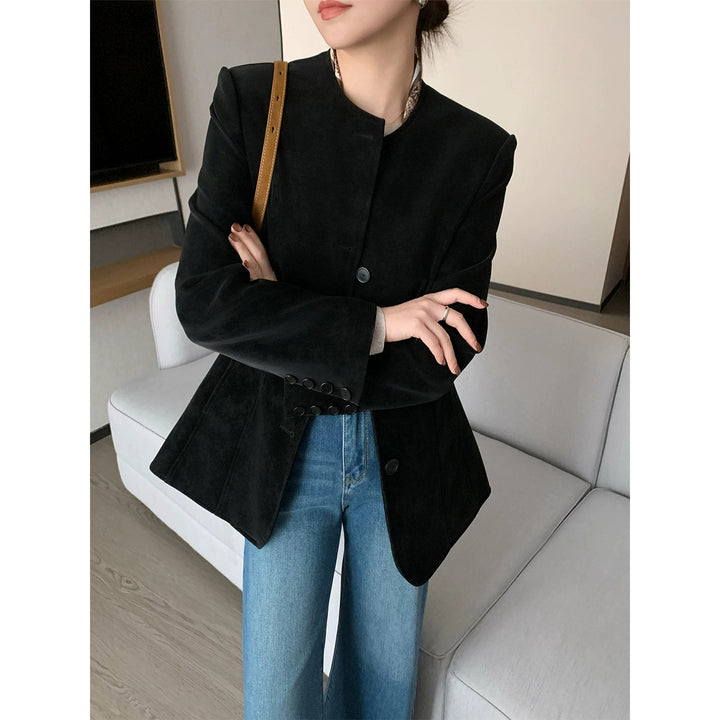 Women Stylish Blazer with Textured Design Mune Fashion