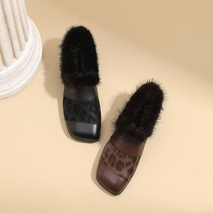 Women's Stylish Slippers with Fur Trim Mune Fashion
