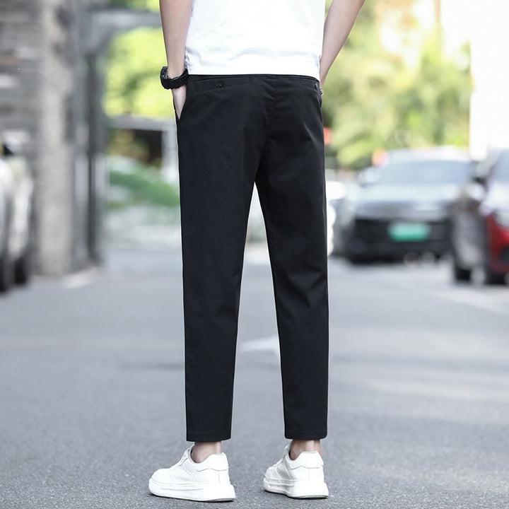Men's Fashion Chino Pants with Elastic Waistband Mune Fashion