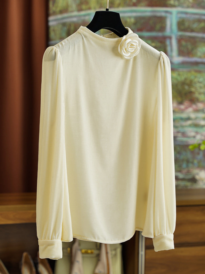 Women Elegant Blouse with Ruffle Detail Mune Fashion