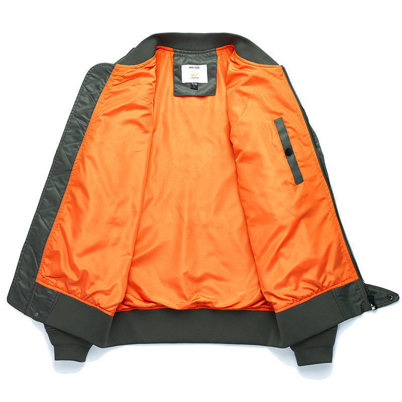 Men's bomber jacket pilot jacket with embroidered pilot appliqués and wind-resistant nylon Mune Fashion