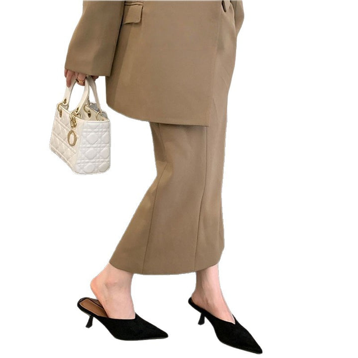 Women's pointed slip-on mules with sculpted kitten heel Mune Fashion