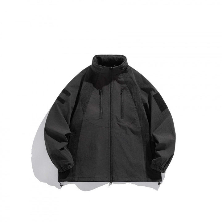 Unisex Technical Utility Hoodie with Zipper, Chest Pockets and Velcro Patch Mune Fashion
