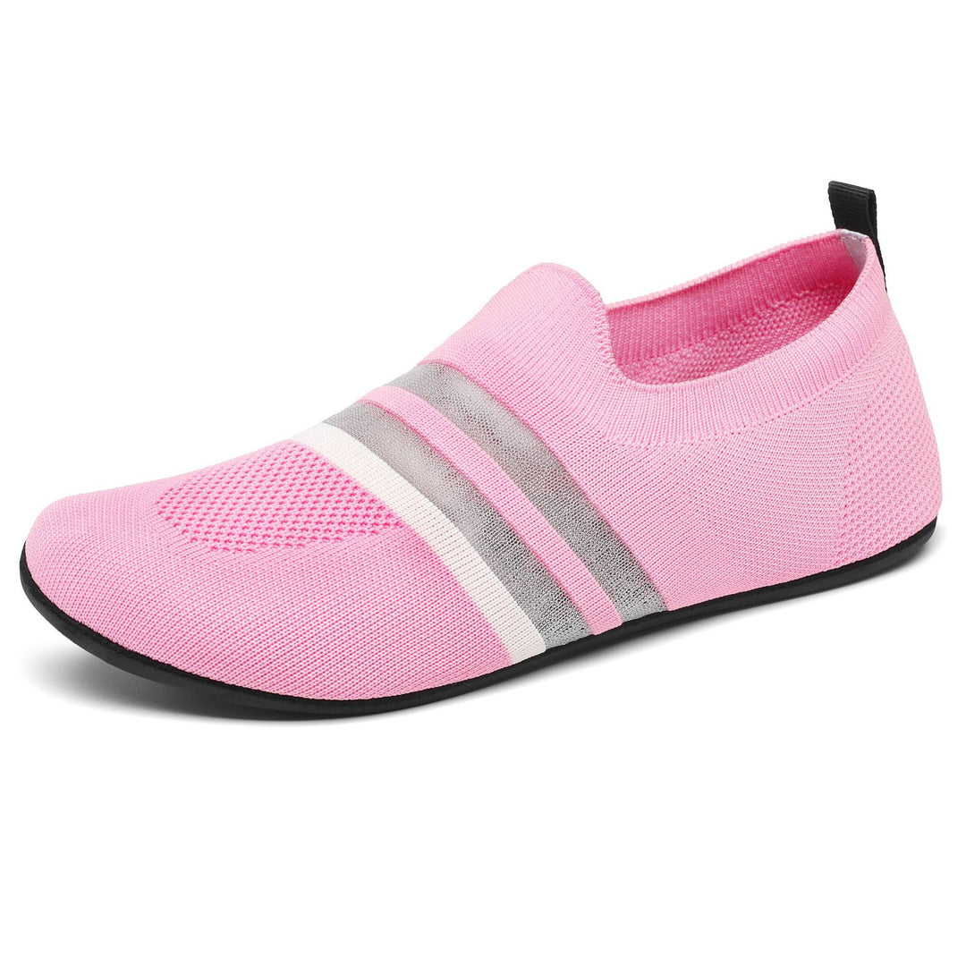 Ladies nan ultra-flexible knitted ballerina with sock-like shaft, elastic entry and non-slip flex sole Mune Fashion
