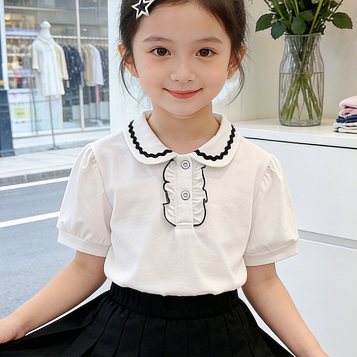 Girl's stylish blouse with ruffle details Mune Fashion