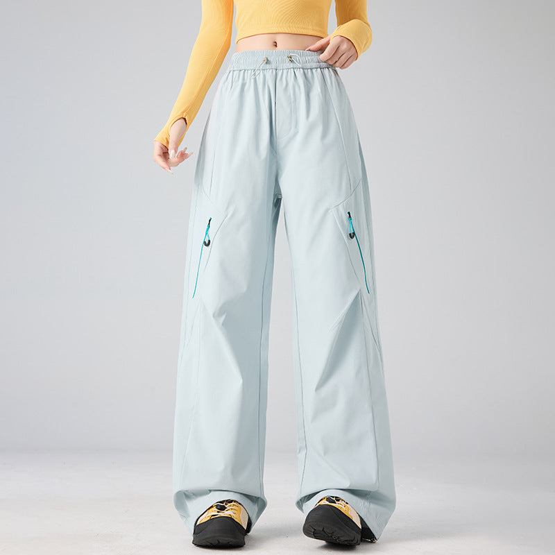 Men's Loose Technical Cargo Pants with Utility Pockets and Elastic Waistband Mune Fashion