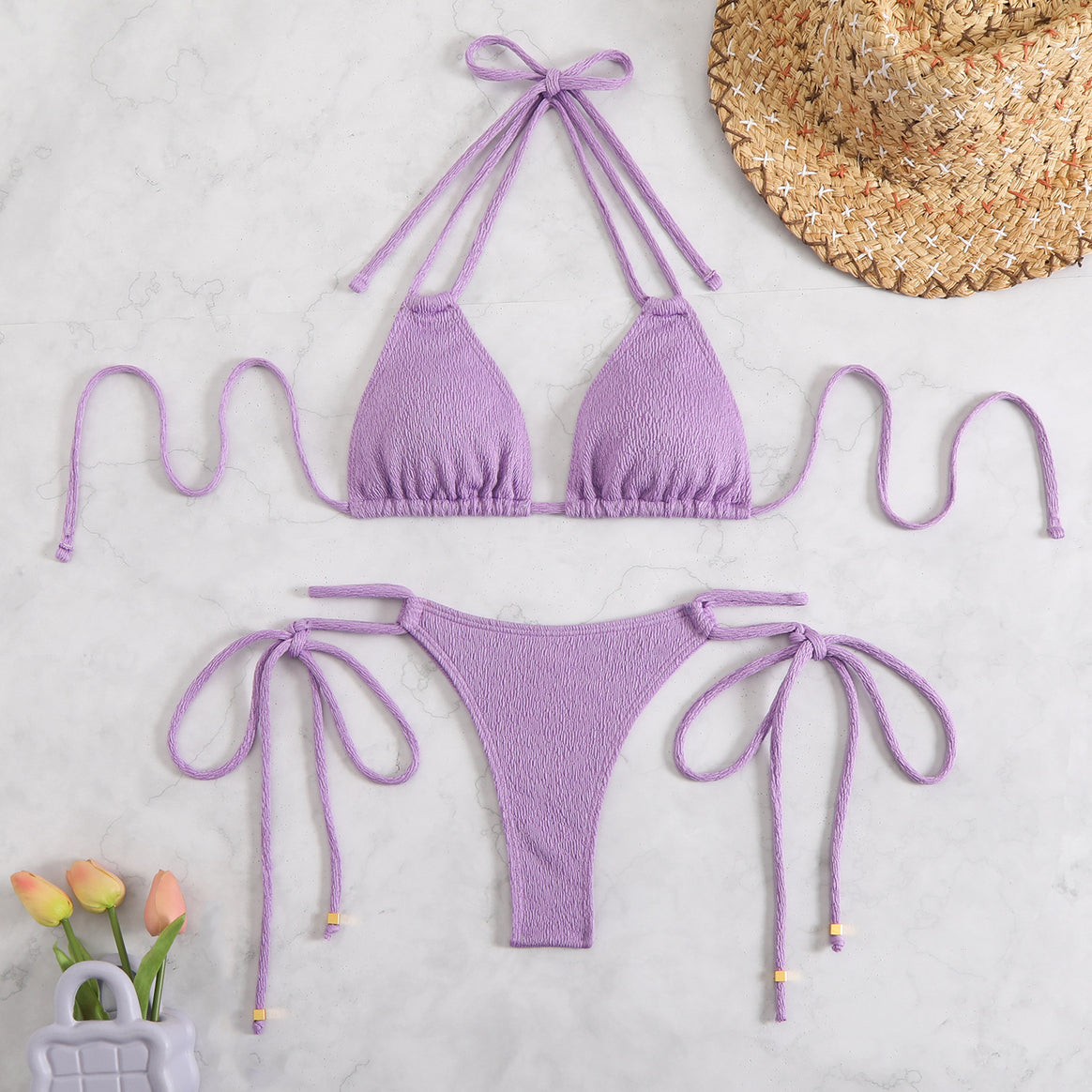Women's bikini set with modern cut and adjustable straps Mune Fashion