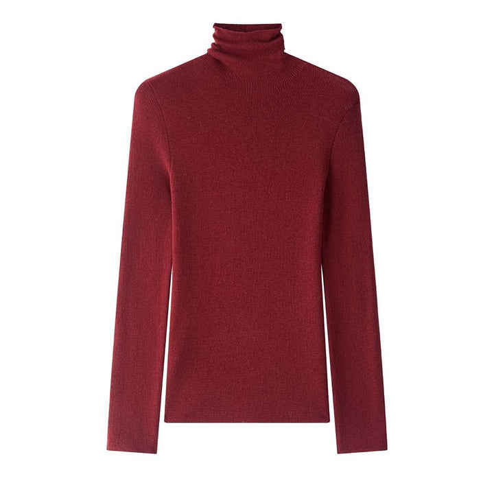 Women's Fine Cashmere-Effect Roll Neck Sweater in Slim Fit from Fine Knit Mune Fashion